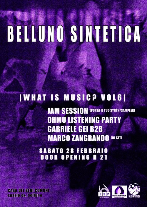 What Is Music vol. 6: Jam Session Synth + Ohmu Listening Party + Gei B2B Zangrando DJ set