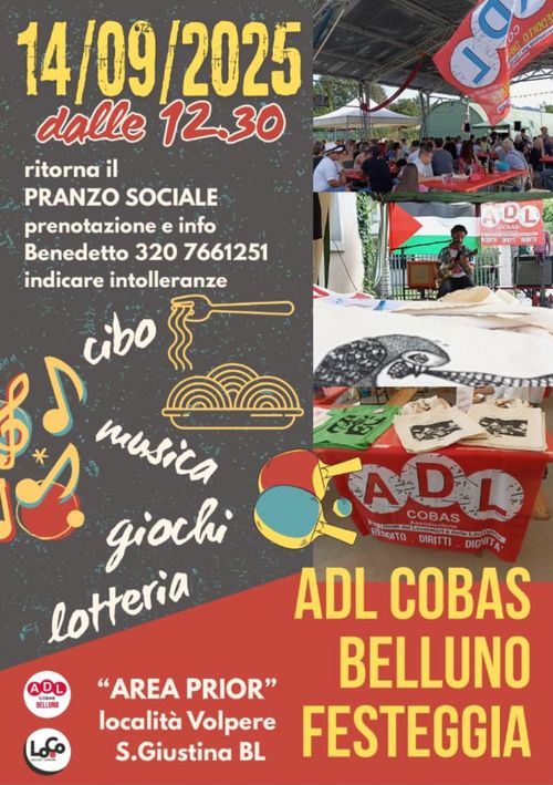 ADL COBAS BELLUNO festeggia il terzo compleanno!