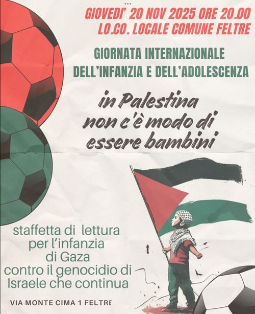 Staffetta di lettura per l’infanzia di Gaza