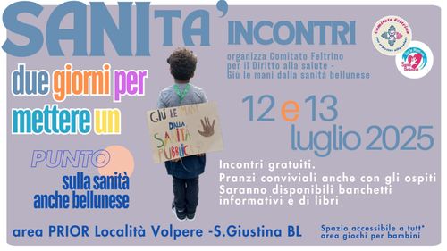 SANItà. Due giorni per mettere un punto sulla Sanità!