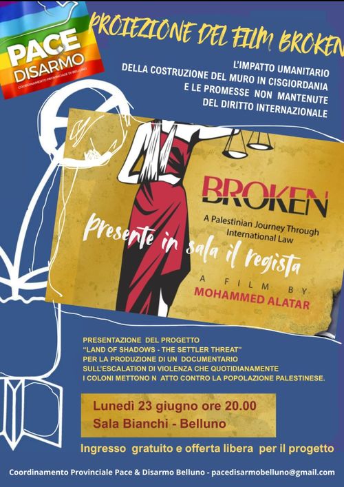 Proiezione del film Broken: l'impatto umanitario della costruzione del muro in Cisgiordania