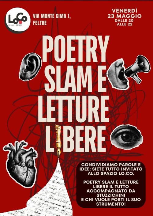 Letture libere con apericena e dimostrazione di poetry slam