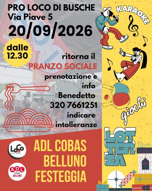 Festa di ADL COBAS BELLUNO!