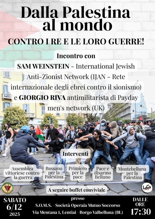 Dalla Palestina al mondo! Incontro con la Rete internazionale degli ebrei contro il sionismo